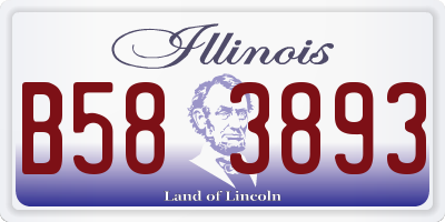 IL license plate B583893