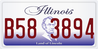 IL license plate B583894