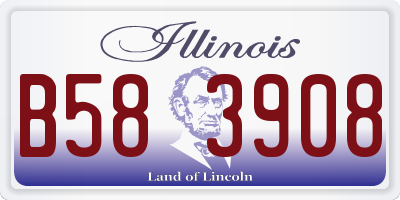 IL license plate B583908