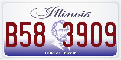 IL license plate B583909