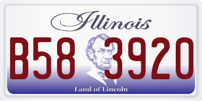 IL license plate B583920