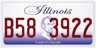 IL license plate B583922