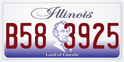 IL license plate B583925
