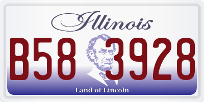 IL license plate B583928