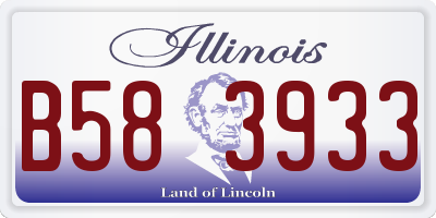 IL license plate B583933