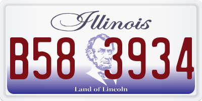 IL license plate B583934