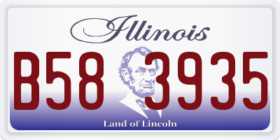 IL license plate B583935