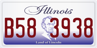 IL license plate B583938