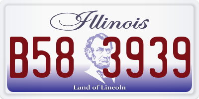 IL license plate B583939