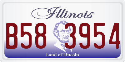 IL license plate B583954