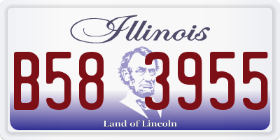 IL license plate B583955