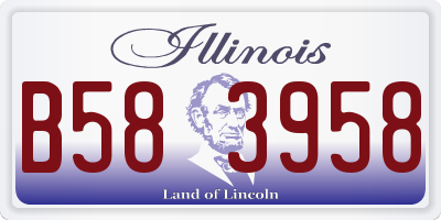 IL license plate B583958