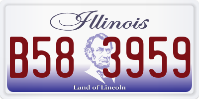 IL license plate B583959