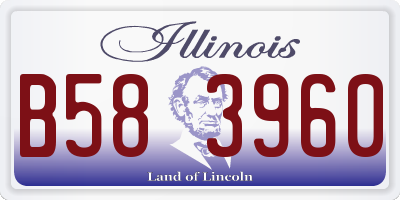 IL license plate B583960