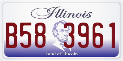 IL license plate B583961