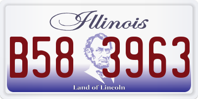 IL license plate B583963