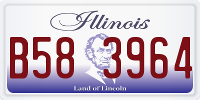 IL license plate B583964