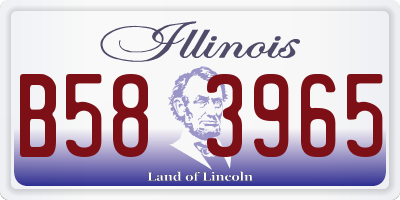 IL license plate B583965