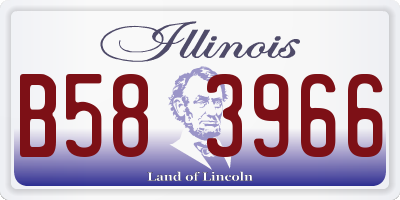 IL license plate B583966