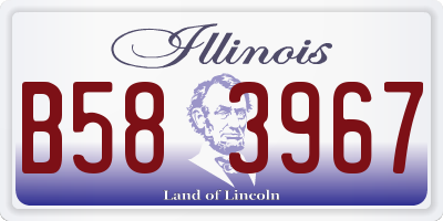 IL license plate B583967