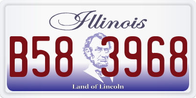 IL license plate B583968