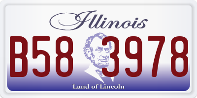 IL license plate B583978