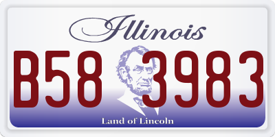 IL license plate B583983