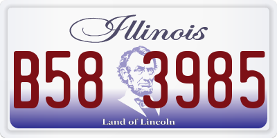 IL license plate B583985