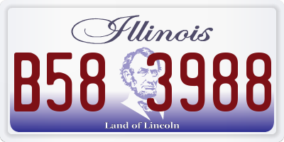 IL license plate B583988