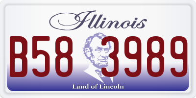 IL license plate B583989