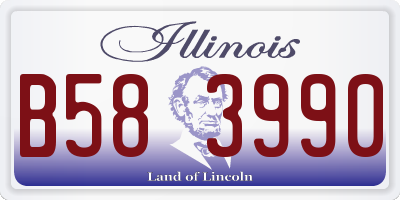 IL license plate B583990