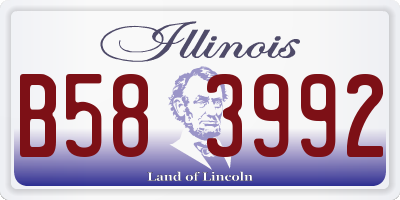 IL license plate B583992