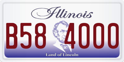 IL license plate B584000