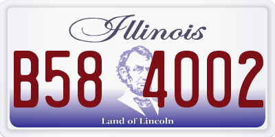 IL license plate B584002