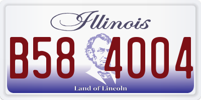IL license plate B584004