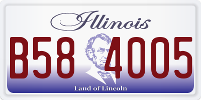 IL license plate B584005