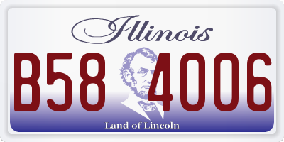 IL license plate B584006