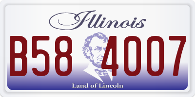 IL license plate B584007