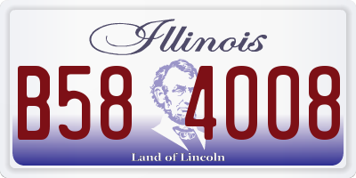 IL license plate B584008