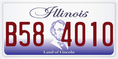 IL license plate B584010