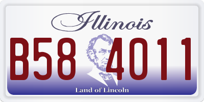 IL license plate B584011