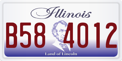 IL license plate B584012