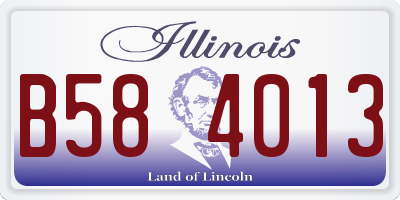 IL license plate B584013