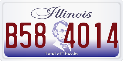 IL license plate B584014