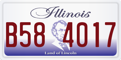 IL license plate B584017