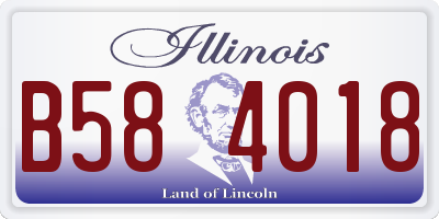 IL license plate B584018