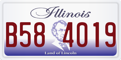 IL license plate B584019