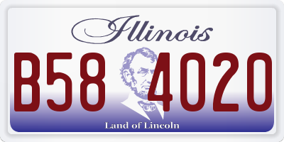 IL license plate B584020