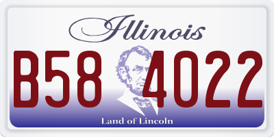 IL license plate B584022