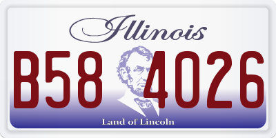 IL license plate B584026